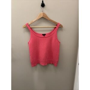 Talbots Petite Hot Pink Knit Tank Top Sleeveless Shell Women's Small